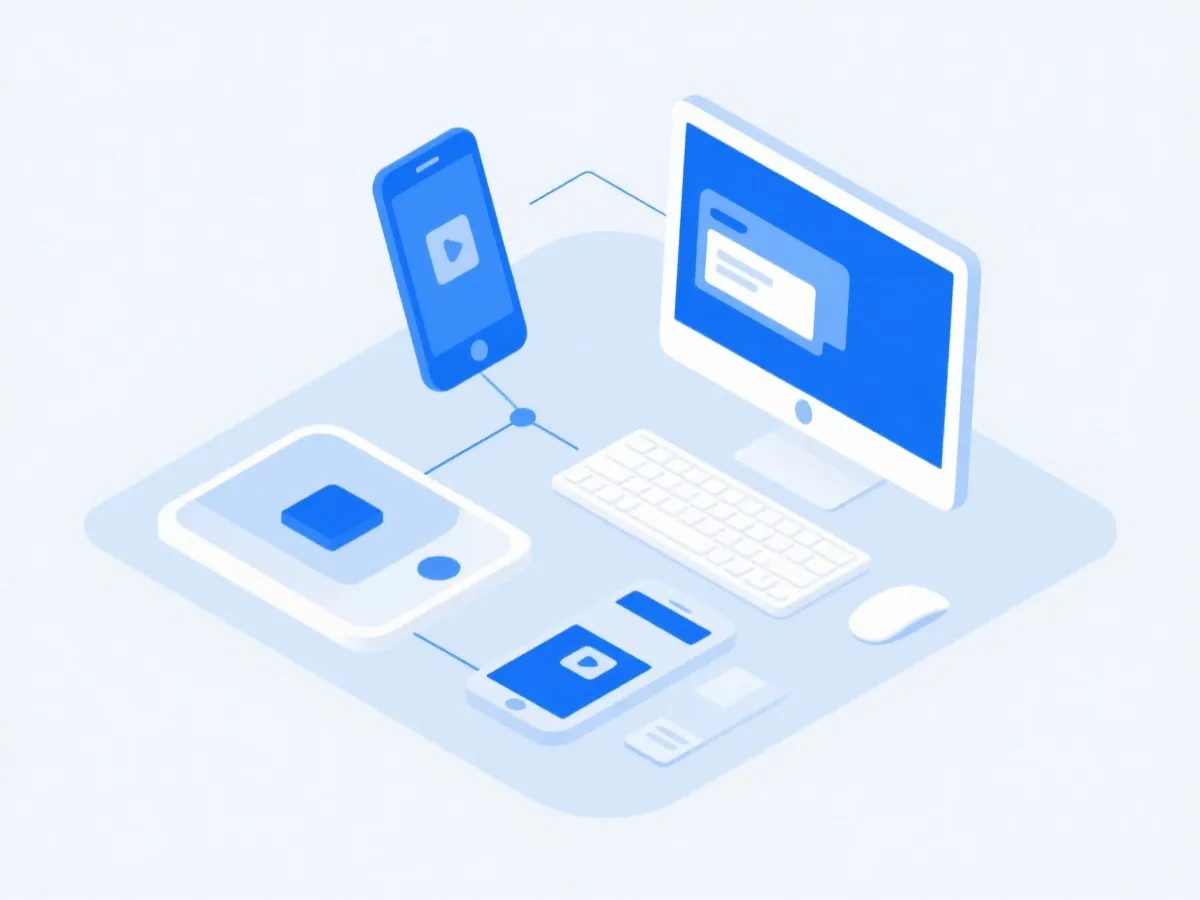 桌面端与移动端访问方式示意